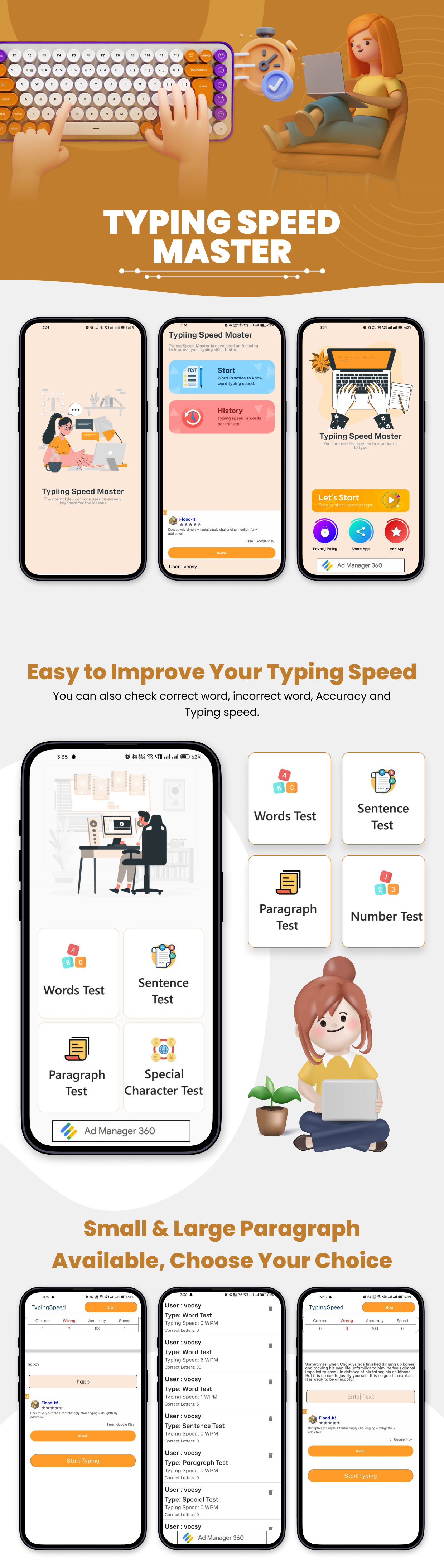 Typing Speed Master – Fast Typing Practice – Learn Fast Typing - Typing Speed Test Skill - 1